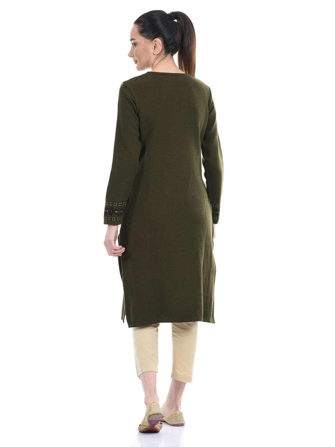 American Eye Women Casual Wear Olive Kurta